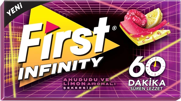 First Infinity 60 Dk Limon Ahududu Aromalı Şekersiz Sakız 27 Gr ürün görseli 1
