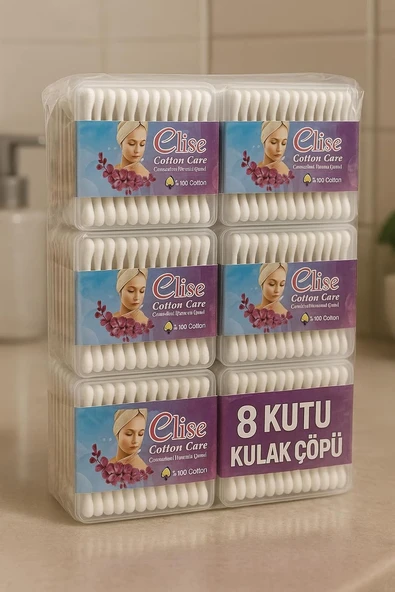 Nistabolje 8 Kutu Kulak Çöpü Pamuklu Kulak Temizleme Çubuğu ürün görseli 1