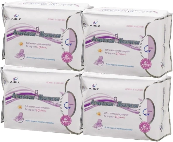 Tiens Airiz 10Lu Gündüz Hijyenik Kadın Pedi Seti (4 Paket 40 Adet) ürün görseli 1