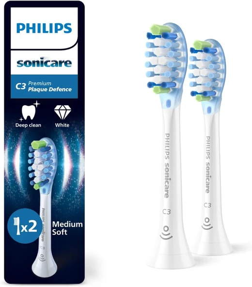 Sonicare Plaque Defence Yedek Başlık, 10 Kat Daha Fazla Plak Temizliği, Yumuşak Fırça Başlığı, 2’Li Paket, Beyaz, Hx9042/87 ürün görseli 1