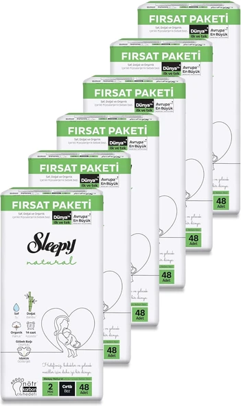Sleepy Fırsat Paketi Bebek Bezi 2 Numara Mini 288 Adet ürün görseli 1