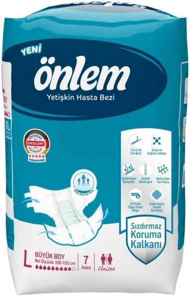 Önlem Large Yetişkin Hasta Bezi 7 Adet ürün görseli 1