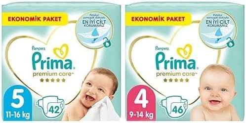 Bebek Bezi Care 5 Beden 42 Adet Junior Paket & Bebek Bezi Care 4 Beden 46 Adet Maxi Paket ürün görseli 1