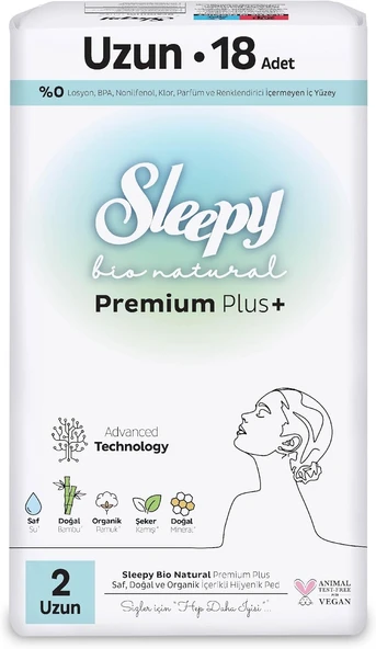 Sleepy Bio Hijyenik Ped Uzun Adet ürün görseli 1