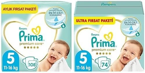 Bebek Bezi Care 5 Beden 108 Adet Junior Aylık Fırsat Paketi & Bebek Bezi Care 5 Beden 74 Adet Junior Fırsat Paketi ürün görseli 1