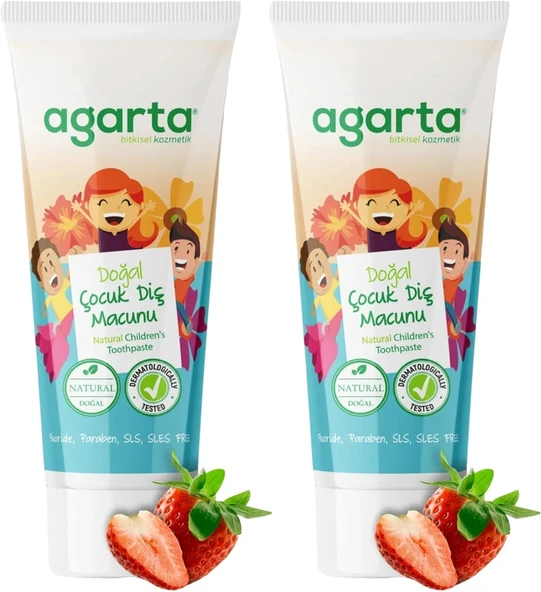 Doğal Florürsüz Çocuk Macunu Çilekli 75 Ml X 2 Adet ürün görseli 1