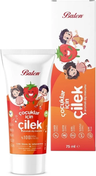 Balen Doğal Çocuklar İçin Çilek Özlü Macunu 75 Ml ürün görseli 1