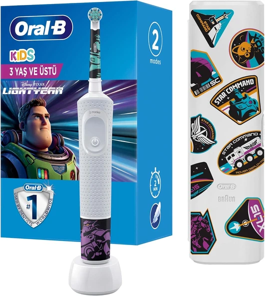 Çocuk Şarjlı/Elektrikli Fırçası Lightyear D100 + Seyahat Kabı Özel Seri ürün görseli 1
