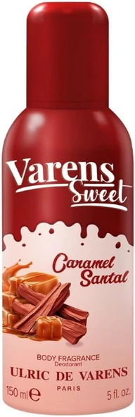 Ulric De Varens Sweet Caramel Santal Body Fragrance Deodorant For Women 150 Ml ürün görseli 1
