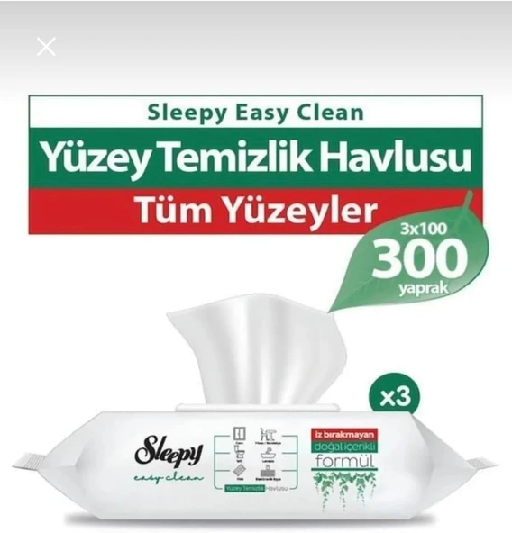 Sleepy Easy Clean Yüzey Temizlik Havlusu 100 X 3 ürün görseli 1