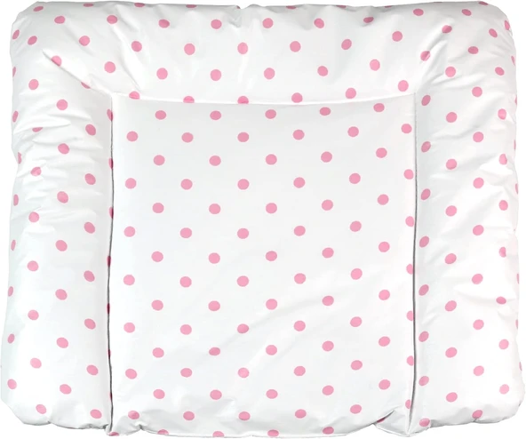 Baby'Ness Elyaf Dolgulu Pvc Alt Değiştirme Minderi, Sıvı Geçirmez, Tutmaz, Puantiyeli, Pembe, 75X85Cm ürün görseli 1