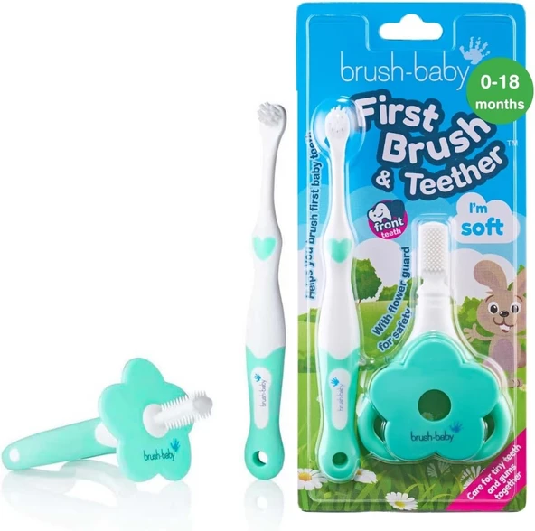 Baby Sonic Brush-Baby İlk Fırçası Kaşıyıcı Set, Bebeğinizin İlk Ağız Bakım Seti ürün görseli 1