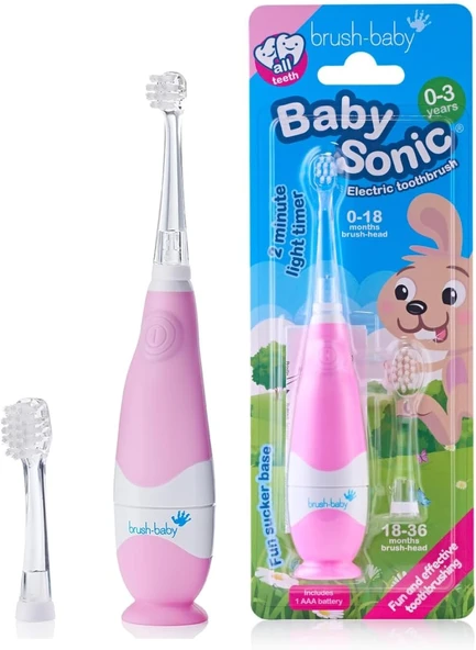 Baby Sonic Brush-Baby Babysonic Elektrikli Fırçası, Pembe, 0-3 Yaş, Zamanlayıcılı ürün görseli 1