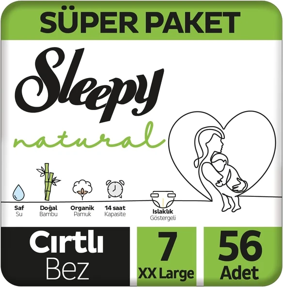 Sleepy Süper Paket Bebek Bezi 7 Numara Xxlarge 56 Adet ürün görseli 1