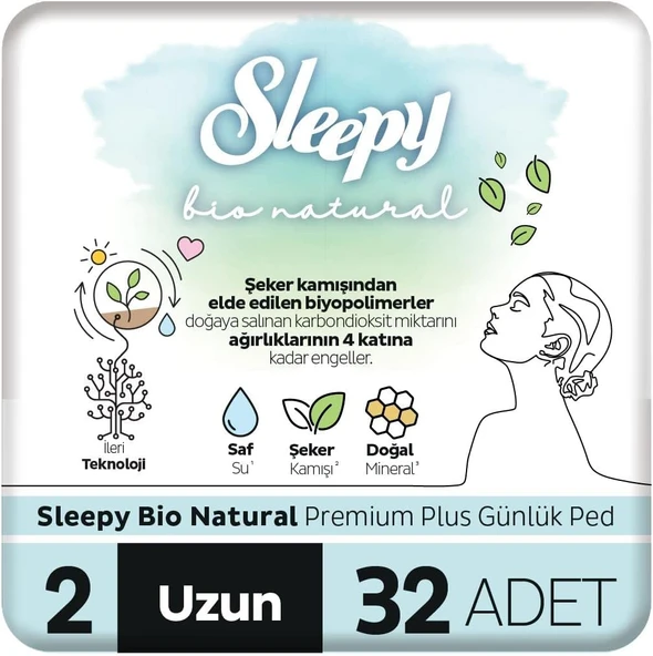 Sleepy Bio Günlük Ped Uzun 32 Adet Ped ürün görseli 1
