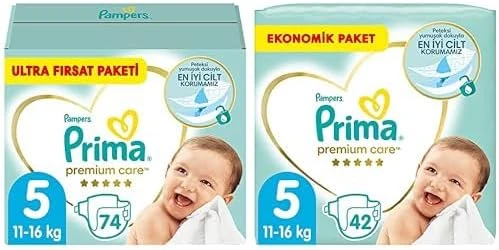 Bebek Bezi Care 5 Beden 74 Adet Junior Fırsat Paketi & Bebek Bezi Care 5 Beden 42 Adet Junior Paket ürün görseli 1