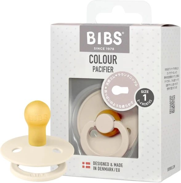 Bibs Colour Kauçuk Emzik-Ivory 0-6 Ay ürün görseli 1