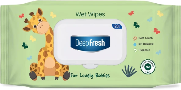 Deep Fresh Islak Mendil Lovely Babies Zürafa 120 Yaprak ürün görseli 1