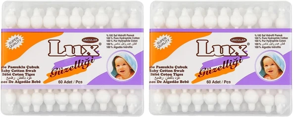 Lux Bebe Pamuklu Çubuk 60'Lı X 2 Paket ürün görseli 1
