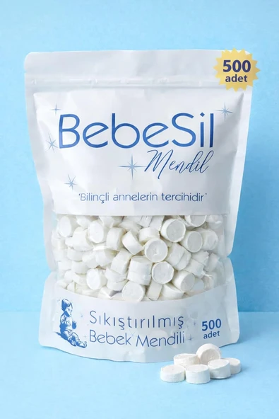 Sıkıştırılmış Bebek Mendili 500 Adet ürün görseli 1