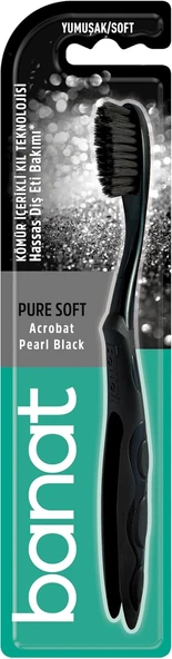 Banat Pearl Black Charcoal Fırçası Yumuşak ürün görseli 1