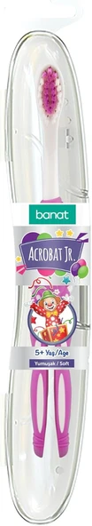 Banat Acrobat Junior Çocuk Fırçası, Soft, 5+ Yaş, Pembe ürün görseli 1