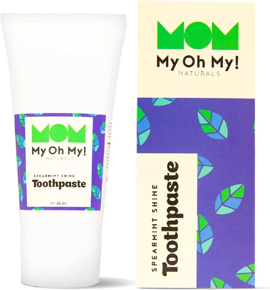 My Oh My! Naturals Spearmint Shine | Organik Tatlı Nane Uçucu Yağlı Florürlü Çocuk Macunu ürün görseli 1
