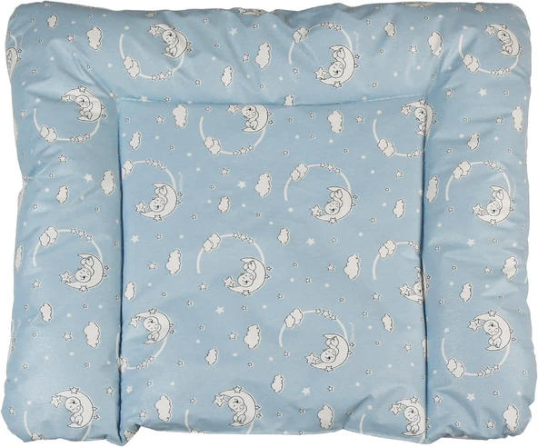 Baby'Ness Elyaf Dolgulu Pvc Alt Değiştirme Minderi, Sıvı Geçirmez, Tutmaz, Aydede Desenli, Mavi, 75X85Cm ürün görseli 1