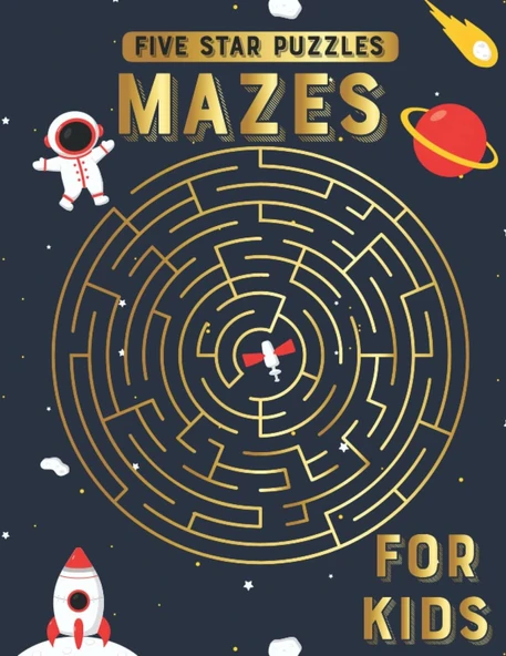 Independently Published Five Puzzles Space Mazes Mazes For Kids 6-12 80 Mazes ürün görseli 1