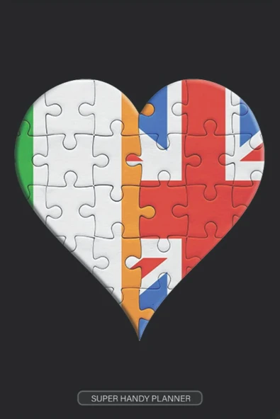 Planner: Irish British Flag United Heart Jigsaw Puzzle Flags Of Ireland United Kingdom ürün görseli 1