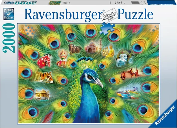 Ravensburger 2000 Parça Tavus Kuşu Puzzle ürün görseli 1