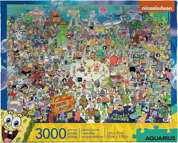 Aquarius Kova Sünger Bob 3,000Pc Bulmaca, 68508, Çoklu Renk" ürün görseli 1