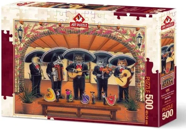 Puzzle Flamenko Miyav Ekibi - 500 Parça 5082 ürün görseli 1