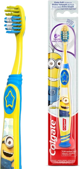 Minions 6+ Yaş Vakumlu Yapışkan Sap Ekstra Yumuşak Çocuk Fırçası ürün görseli 1