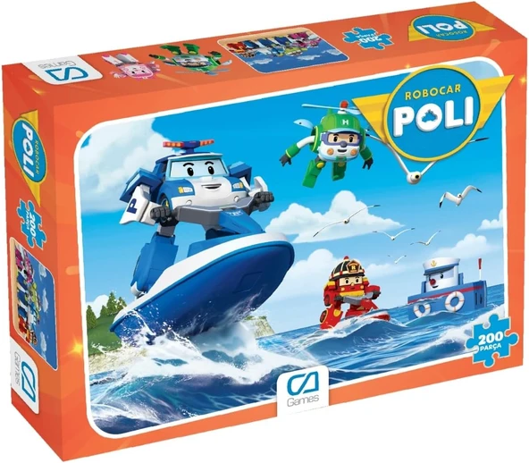 Ca Games Robocar Poli Temalı 200 Parça 33X48Cm Çocuk Puzzle Yapboz Serisi ürün görseli 1
