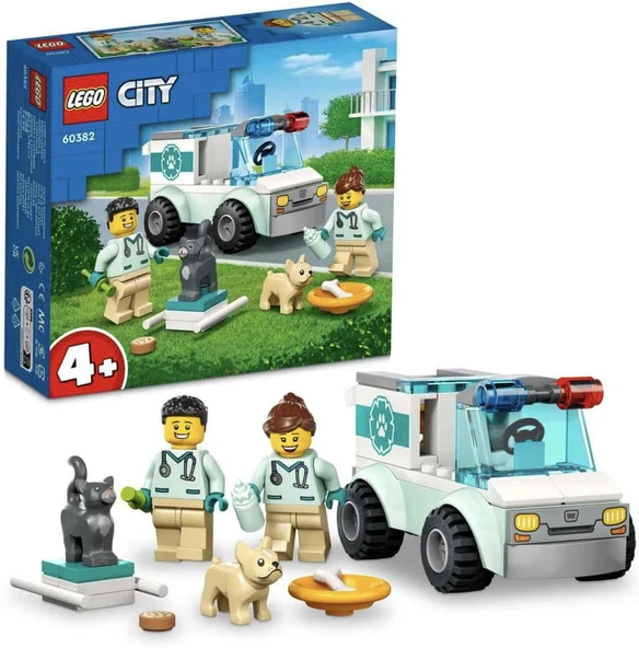 Lego® City Veteriner Kurtarma Aracı 60382-4 Yaş Üzeri Çocuklar Için Evcil Hayvanlı Oyuncak Yapım Seti (58 Parça) ürün görseli 1