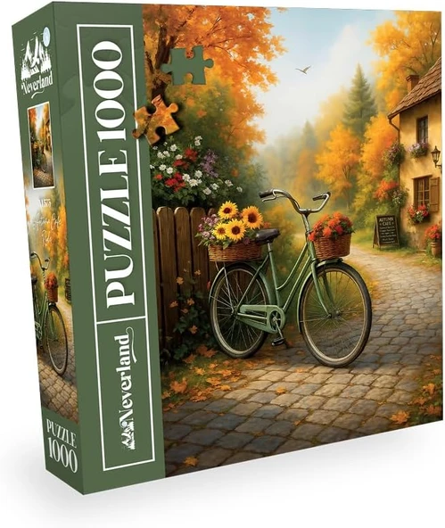 1000 Parça - Autumn Cafe Ride (Sonbahar Kafe Yolculuğu) ürün görseli 1