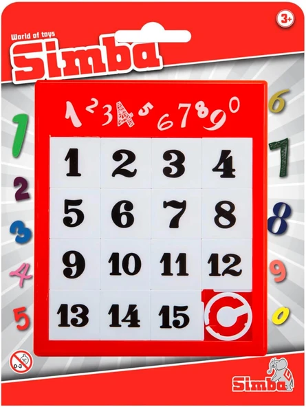 Simba, 108614687, Hareketli Sayı Bulmacası, 1'Den 15'E Kadar 11,5X13,5Cm, Sayı Öğretici, Sayma Sayıları, Özel Tasarım ürün görseli 1