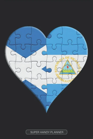 Planner: Scottish Nicaraguan Flag United Heart Jigsaw Puzzle Flags Of Scotland Nicaragua ürün görseli 1