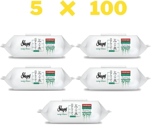 Sleepy Easy Clean Yüzey Temizlik Havlusu 100 Yaprak X 5 Adet ürün görseli 1