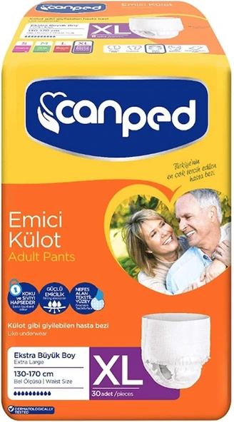 Canped Emici Külot Ekstra Büyük Boy Xl 30Lu Hasta Bezi ürün görseli 1