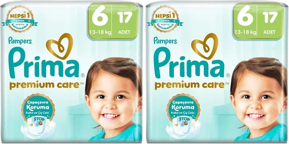 Bebek Bezi Care 6 Numara 17 Adet 2Li Paket ürün görseli 1