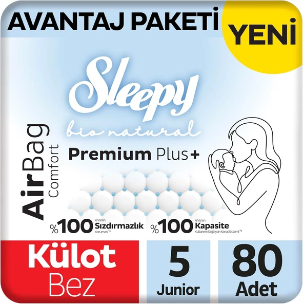 Sleepy Bio Airbag Avantaj Paketi Külot Bez 5 Numara Junior 80 Adet ürün görseli 1