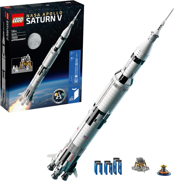 Lego® Creator Lego® Nasa Apollo Saturn V 92176 - Uzay Seven Yetişkinler Için Koleksiyonluk Model Yapım Seti (1969 Parça) ürün görseli 1