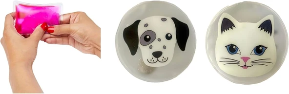 Köpekli Cep Sobası,El Isıtıcı,2 Adet Sıcak Su Torbası Pvc 9Cm ürün görseli 1