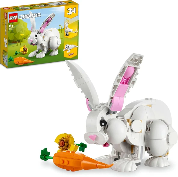 Lego® Creator 3’Ü 1 Arada Beyaz Tavşan 31133-8 Yaş Üzeri Çocuklar Için Kakadu Papağanı Beyaz Fok İçeren Yaratıcı Oyuncak Yapım Seti (258 Parça) ürün görseli 1