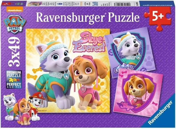 Ravensburger 3X49 Parça Paw Patrol Skye Puzzle-080083 ürün görseli 1