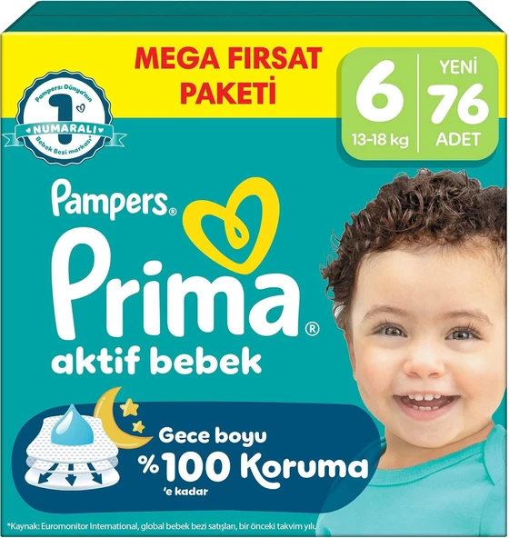 Aktif Bebek Mega Fırsat Paketi 6 Beden 76 Adet ürün görseli 1