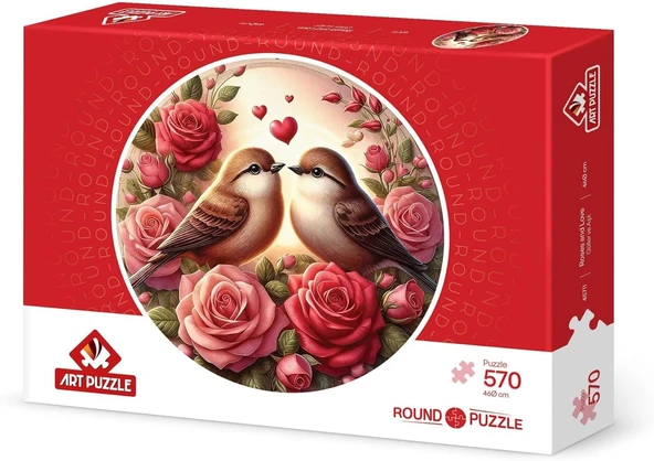 Puzzle Güller Aşk 570 Parça Round Puzzle ürün görseli 1
