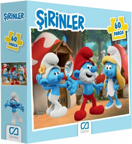 Ca Games Şirinler 60 Parça 34X24Cm Çocuk Puzzle Yapboz Serisi ürün görseli 1
